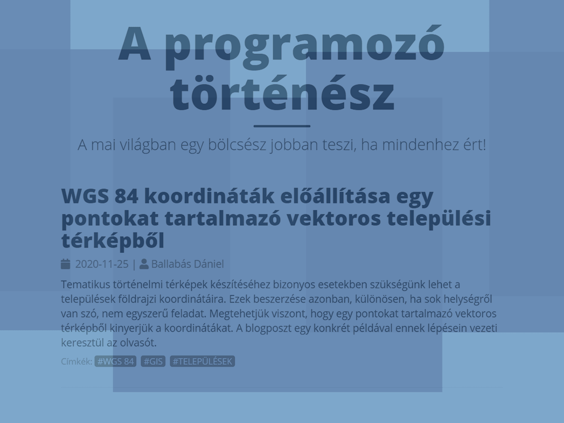 A programozó történész blog